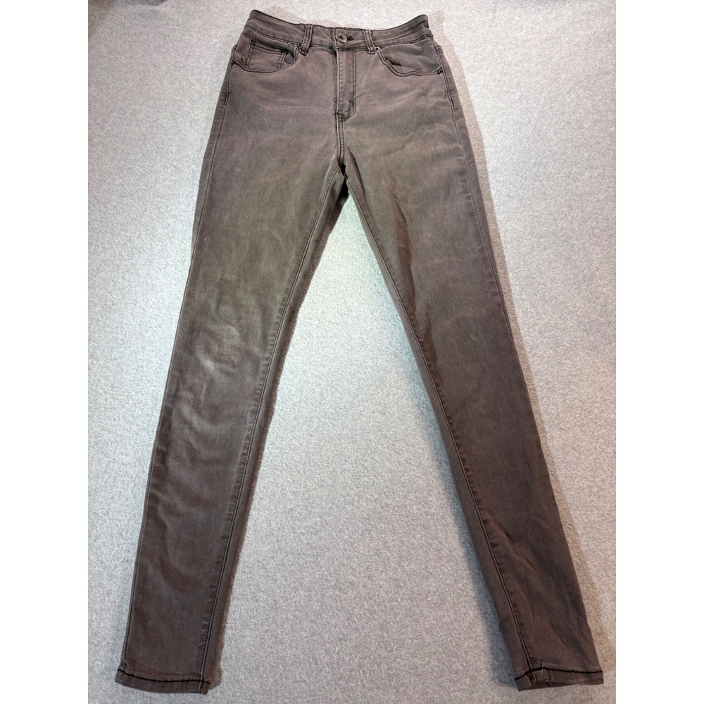 Red Fox Jean Womens Grey High Rise Skinny Denim Jeans Size 5 Faded Wash